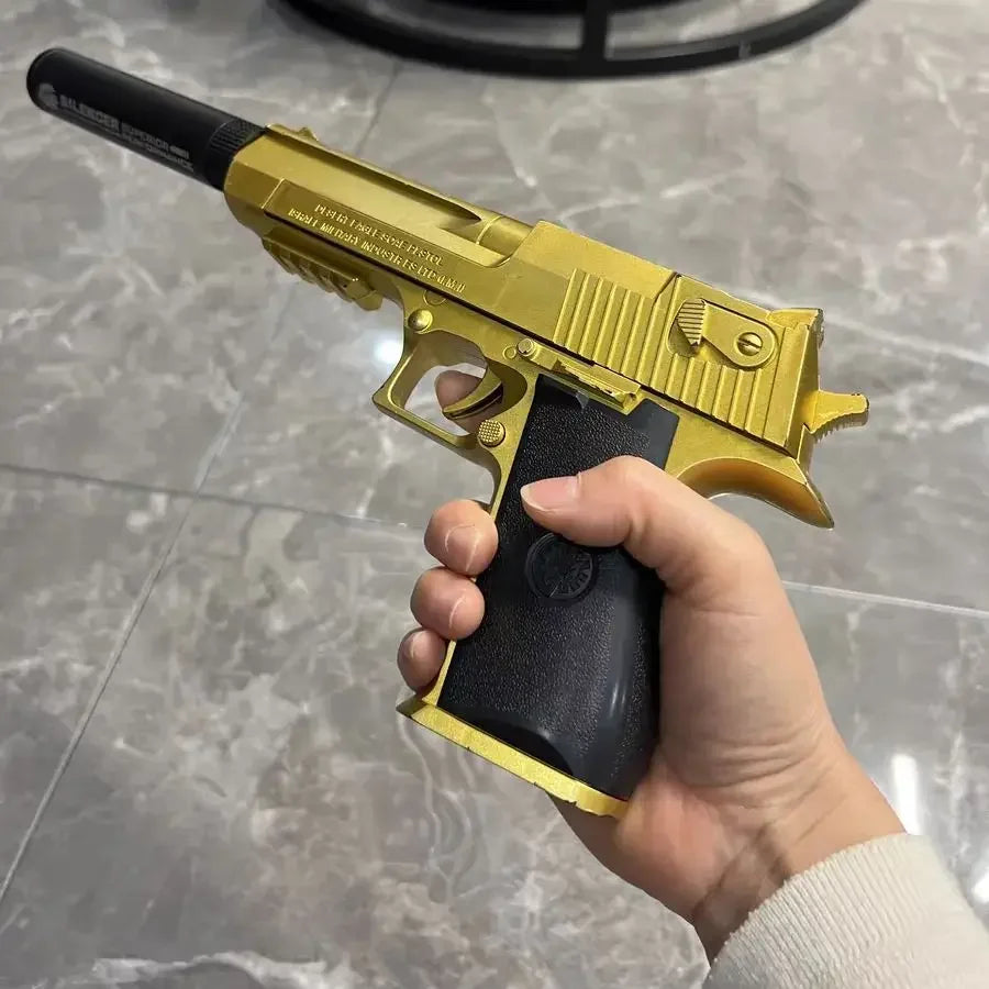 Soft-bullet ejecting toy pistols