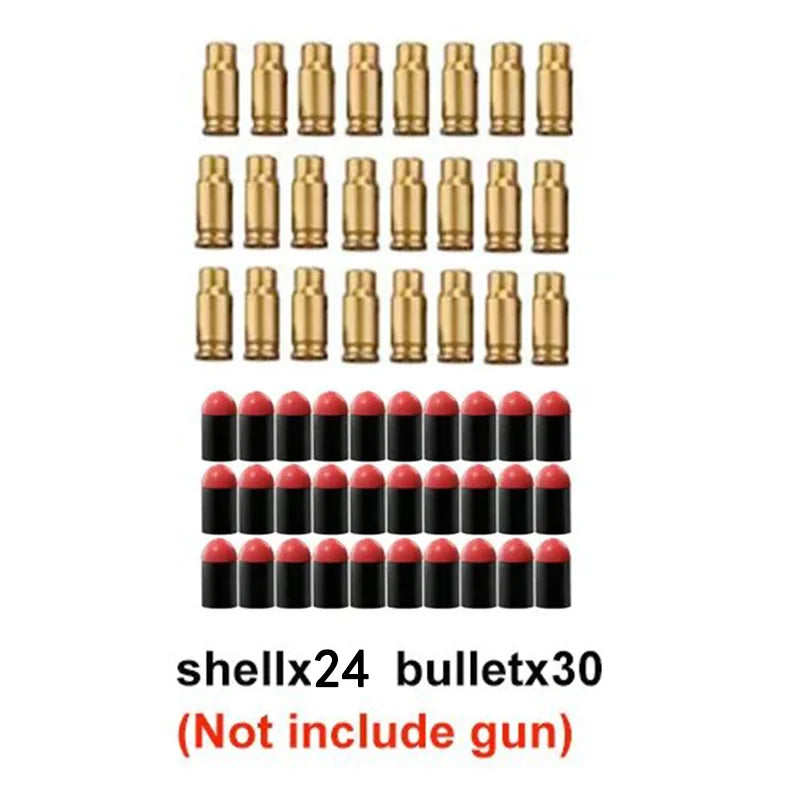 Soft-bullet ejecting toy pistols